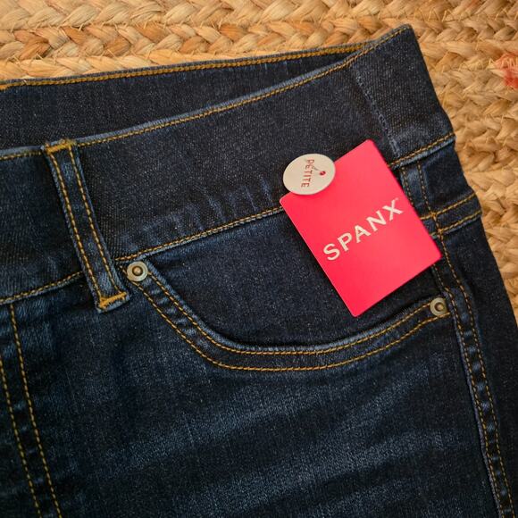 Spanx Ankle Skinny Jeans in Midnight Shade Women’s Blue Stretch Medium NWT - Picture 3 of 6